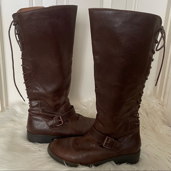 Eurosoft Selden Boot Dark Brown with Lace-Up Back - Picture 2 of 7